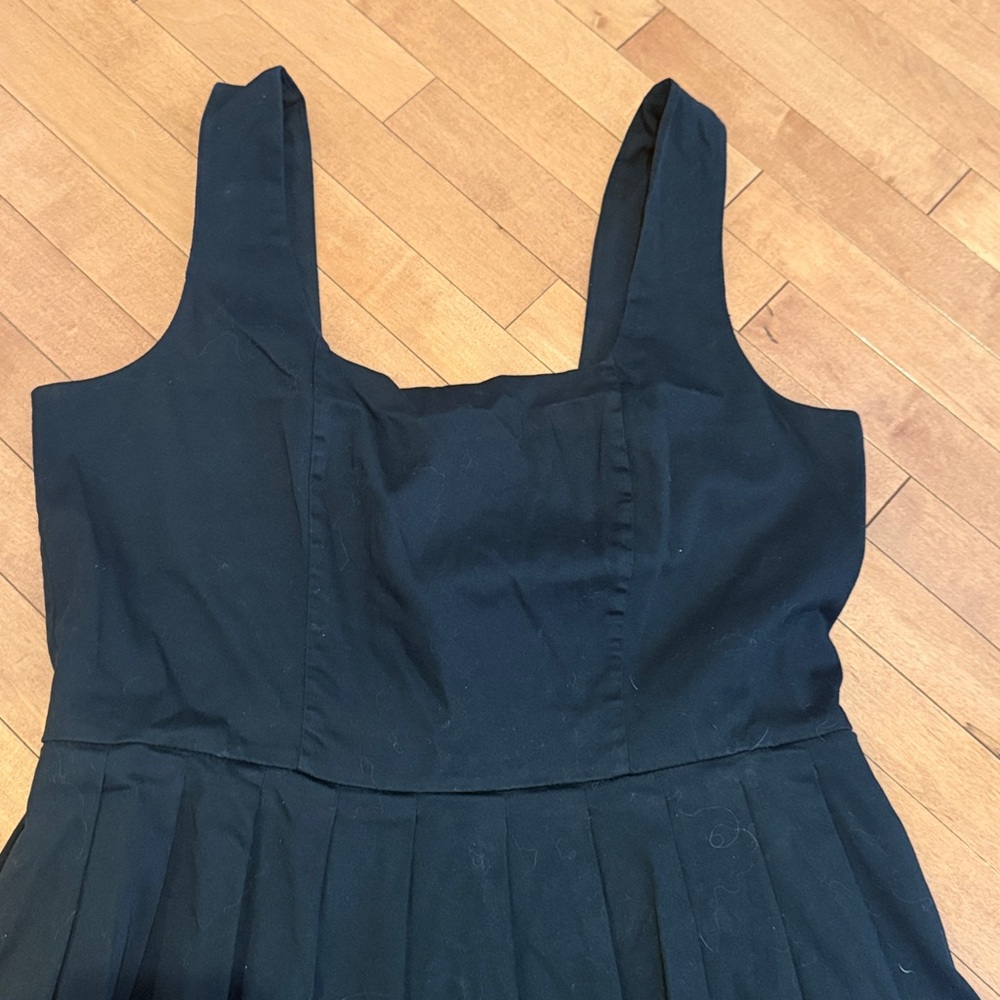 White House Black Market Black Sleeveless Fit-and-Flare Mini Dress - Picture 9 of 10